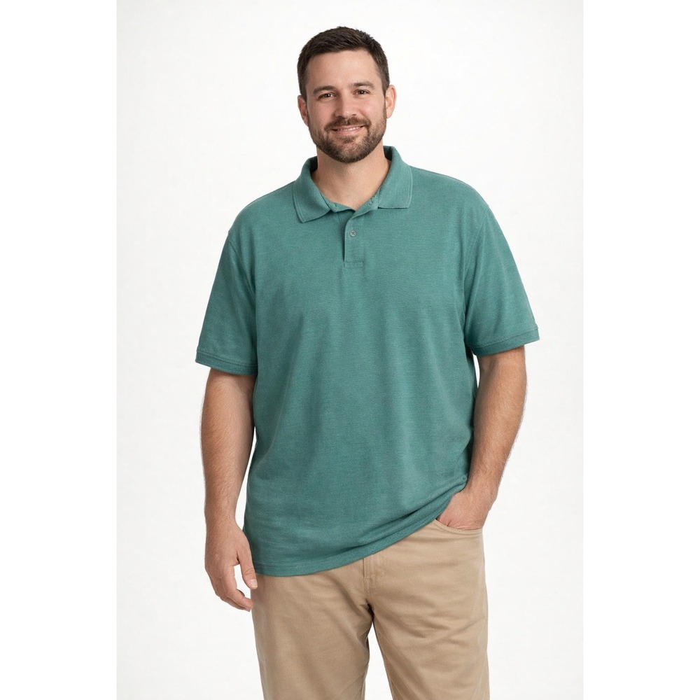 Red Head Brand Co. Men's Teal Green Short Sleeve Polo Shirt Big Tall 2XL Granola